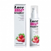 Съедобное согревающее массажное масло Love Me Tender Strawberry с ароматом клубники - 100 мл. - Love to Love - купить с доставкой в Балашихе