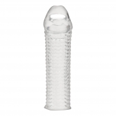 Текстурированная насадка на пенис Clear Textured Penis Enhancing Sleeve Extension - 16,5 см. - BlueLine - в Балашихе купить с доставкой