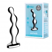 Стальной анальный фаллоимитатор для простаты Stainless Steel Anal Beads - 13 см. - b-Vibe - в Балашихе купить с доставкой