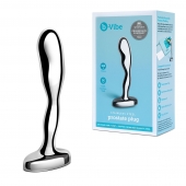 Стальной стимулятор простаты Stainless Steel Prostate Plug - 11,5 см. - b-Vibe - в Балашихе купить с доставкой