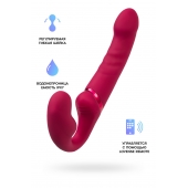 Малиновый безремневой страпон Lapis - 23 см. - Lovense - купить с доставкой в Балашихе