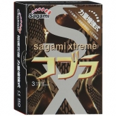 Суженные к основанию презервативы Sagami Xtreme COBRA - 3 шт. - Sagami - купить с доставкой в Балашихе