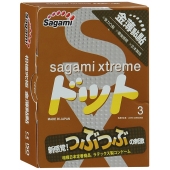 Презервативы Sagami Xtreme FEEL UP с точечной текстурой и линиями прилегания - 3 шт. - Sagami - купить с доставкой в Балашихе