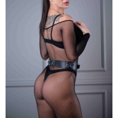 Черный кожаный пояс Sex Game - БДСМ Арсенал - купить с доставкой в Балашихе