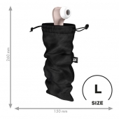 Черный мешочек для хранения игрушек Treasure Bag L - Satisfyer - купить с доставкой в Балашихе