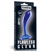 Синяя анальная втулка Flawless Clear Prostate Plug 6.0 - 15 см. - Lovetoy - в Балашихе купить с доставкой