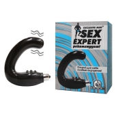 Чёрный массажёр простаты серии Sex Expert - Sex Expert - в Балашихе купить с доставкой