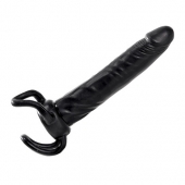 Чёрная насадка-фаллос для двойного проникновения INFLATABLE DILDO SLIM DONG  - 13,5 см. - Toyz4lovers - в Балашихе купить с доставкой