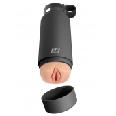 Серый мастурбатор в виде бутылки F*ck Flask - Pipedream - в Балашихе купить с доставкой