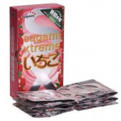 Презервативы Sagami Xtreme Strawberry c ароматом клубники - 10 шт. - Sagami - купить с доставкой в Балашихе