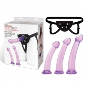 Тренировочный набор с тремя насадками Pegging Training Set - Lux Fetish - купить с доставкой в Балашихе