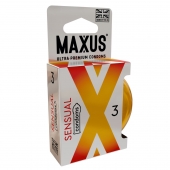 Презервативы анатомической формы Maxus Sensual - 3 шт. - Maxus - купить с доставкой в Балашихе