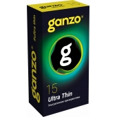 Прозрачные ультратонкие презервативы Ganzo Ultra thin - 15 шт. - Ganzo - купить с доставкой в Балашихе