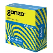 Классические презервативы с обильной смазкой Ganzo Classic - 3 шт. - Ganzo - купить с доставкой в Балашихе