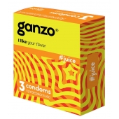 Ароматизированные презервативы Ganzo Juice - 3 шт. - Ganzo - купить с доставкой в Балашихе