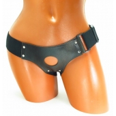 Трусики для страпона коричневого цвета - БДСМ Арсенал - купить с доставкой в Балашихе
