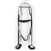 Черные секс-качели из широких ремней - Orion - купить с доставкой в Балашихе