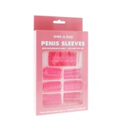 Набор из 7 розовых насадок на пенис ONE-A-DAY PENIS SLEEVES PINK - Seven Creations - в Балашихе купить с доставкой