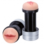 Двусторонний мастурбатор REALSTUFF 2 IN 1 HUMMER MOUTH   VAGINA - ротик и вагина - Dream Toys - в Балашихе купить с доставкой