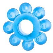 Голубая гелевая насадка-цветок - Toyfa Basic - в Балашихе купить с доставкой