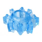 Голубая гелевая насадка-звезда - Toyfa Basic - в Балашихе купить с доставкой