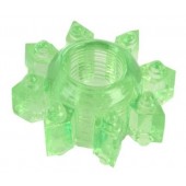 Зеленое эрекционное кольцо-звезда - Toyfa Basic - в Балашихе купить с доставкой