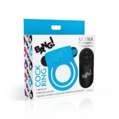 Голубое эрекционное виброкольцо 28X Remote Control Vibrating Cock Ring   Bullet - XR Brands - в Балашихе купить с доставкой