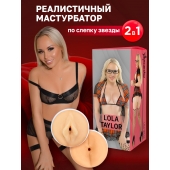 Двусторонний мастурбатор Lola Taylor - 22 см. - ФлешНаш - в Балашихе купить с доставкой