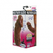 Коричневая насадка на пенис Wolftooth Sleeve - 13 см. - Baile - в Балашихе купить с доставкой