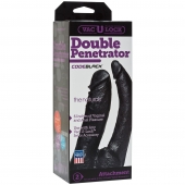 Черная насадка-фаллоимитатор для двойной стимуляции Double Penetrator - 16 см. - Doc Johnson - купить с доставкой в Балашихе