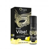 Съедобный жидкий вибратор Dual Vibe! со вкусом лимонного джина с тоником - 15 мл. - ORGIE - купить с доставкой в Балашихе