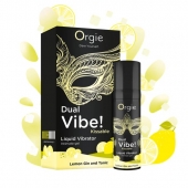 Съедобный жидкий вибратор Dual Vibe! со вкусом лимонного джина с тоником - 15 мл. - ORGIE - купить с доставкой в Балашихе