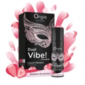 Съедобный жидкий вибратор Dual Vibe! со вкусом клубничного джина с тоником - 15 мл. - ORGIE - купить с доставкой в Балашихе