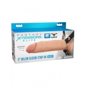 Полый страпон на ремнях 8’’ Hollow Silicone Strap-on - Pipedream - купить с доставкой в Балашихе