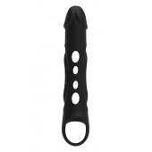 Черная насадка-удлинитель Vibrating Extender With Remote с вибрацией - Dream Toys - в Балашихе купить с доставкой
