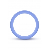 Голубое люминесцентное кольцо Silicone Glo Cock Ring - Blush Novelties - в Балашихе купить с доставкой