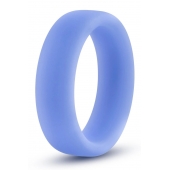 Голубое люминесцентное кольцо Silicone Glo Cock Ring - Blush Novelties - в Балашихе купить с доставкой