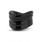 Черное эрекционное кольцо на мошонку Beef Ball Stretcher Snug - Blush Novelties - в Балашихе купить с доставкой