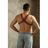 Черно-красная мужская портупея Black-Red - БДСМ Арсенал - купить с доставкой в Балашихе