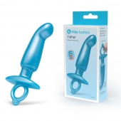 Голубая анальная пробка для массажа простаты Hither Silicone Prostate Plug - 14,3 см. - b-Vibe - в Балашихе купить с доставкой