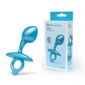 Голубая анальная пробка для массажа простаты Bulb Silicone Prostate Plug - 10,7 см. - b-Vibe - в Балашихе купить с доставкой