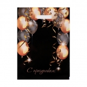 Пакет с вырубной ручкой и принтом в виде шариков (30х40 см) - Сима-Ленд - купить с доставкой в Балашихе