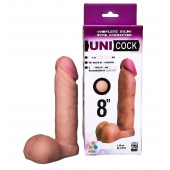 Фаллическая насадка для страпона UNICOCK 8  - 20 см. - LOVETOY (А-Полимер) - купить с доставкой в Балашихе