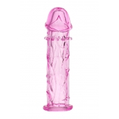 Розовая насадка фаллической формы - 12,5 см. - A-toys - в Балашихе купить с доставкой
