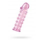 Розовая насадка на пенис с шипами - 12,5 см. - A-toys - в Балашихе купить с доставкой