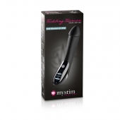 Вибратор с электростимуляцией Tickling Truman Black Edition - 27 см. - MyStim - купить с доставкой в Балашихе