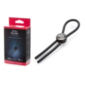 Тёмно-серое эрекционное кольцо с зажимом Again and Again Adjustable Cock Ring - Fifty Shades of Grey - в Балашихе купить с доставкой