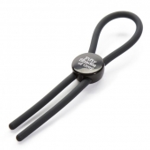 Тёмно-серое эрекционное кольцо с зажимом Again and Again Adjustable Cock Ring - Fifty Shades of Grey - в Балашихе купить с доставкой