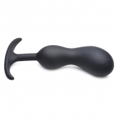 Черный массажер простаты с утяжелителями Premium Silicone Weighted Prostate Plug Large - 18,8 см. - XR Brands - в Балашихе купить с доставкой