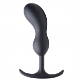 Черный массажер простаты с утяжелителями Premium Silicone Weighted Prostate Plug Large - 18,8 см. - XR Brands - в Балашихе купить с доставкой
